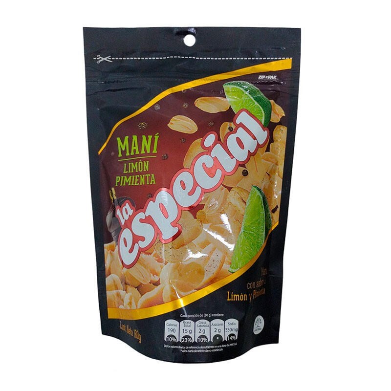 Maní La Especial Limón Pimienta 180gr