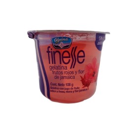 Gelatina Finesse Frutos Rojos 108gr