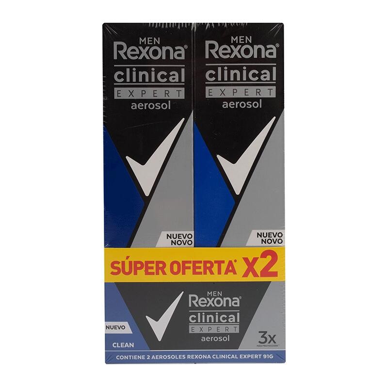 Desodorante Rexona Clinical Men 2 Und 182gr