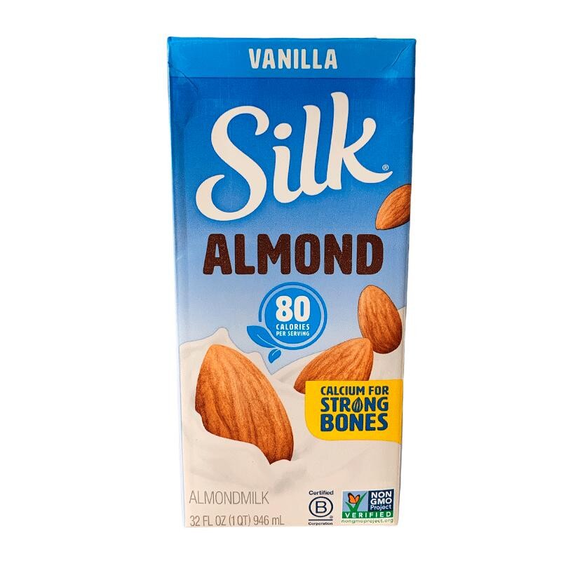 Bebida de Almendras Silk Vainilla Liquida 80 Calorías 946mL