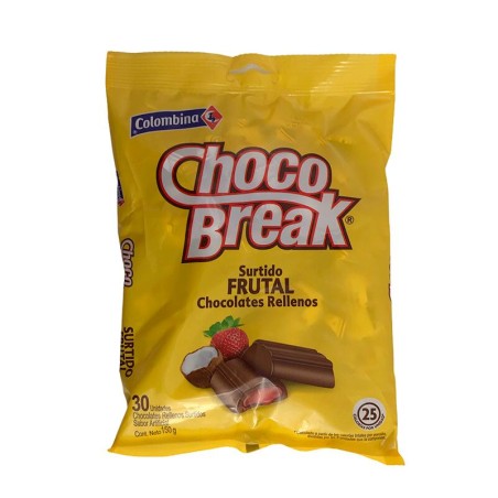 Choco Break Frutal Colombina 30 Und 150gr