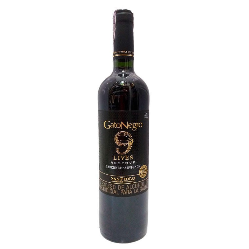 Vino Gato Negro 9 Vidas Cabernet Sauvignon 750ml