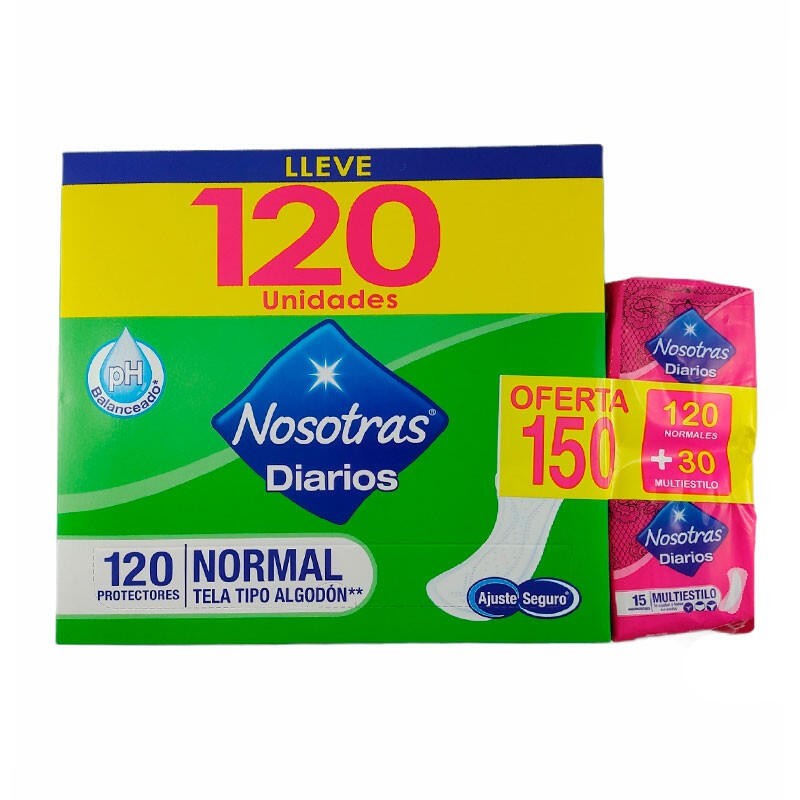 Protectores Diarios Nosotras Normal 120 Und