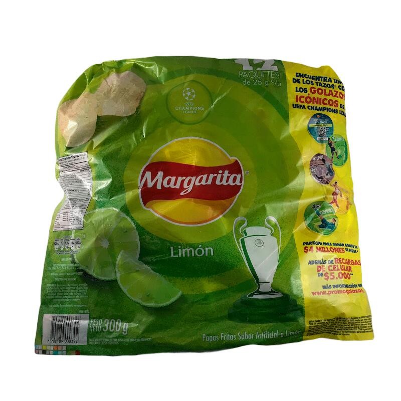 Papas Margarita Limón 12 Und 300gr