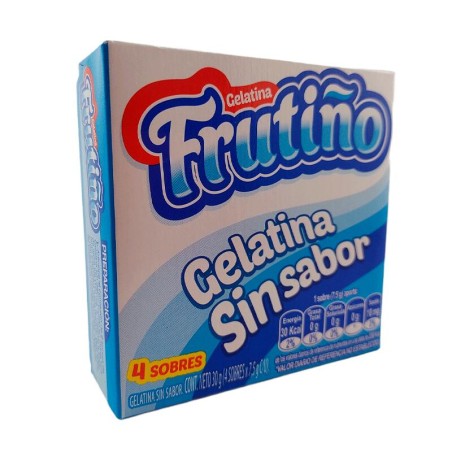 Gelatina Frutiño Sin Sabor 4 Sobres 30gr