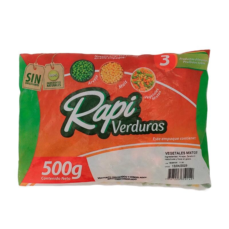 Verdura Mixta Congelada Rapi Verduras 500gr