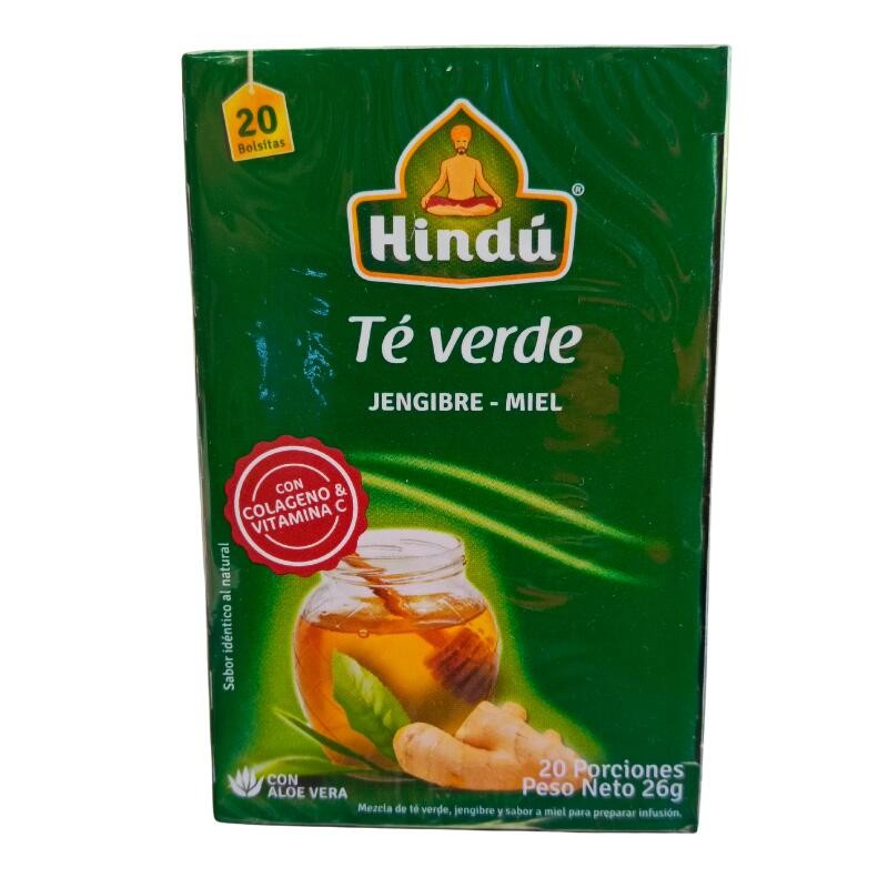 Té verde Hindú Jengibre Miel x20und x26g