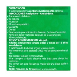 Dolex  Fracción 10 Tabletas 500mg