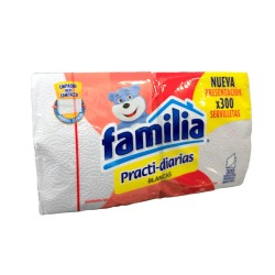 Servilletas Familia Practi-diarias Blancas 300 Und