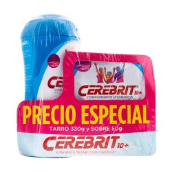 Cerebrit 10+ 330gr Sabor a Fresa +50gr Sobre