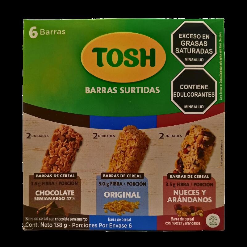 Cereal Tosh Barras Surtidas 6 Barras 138 gr