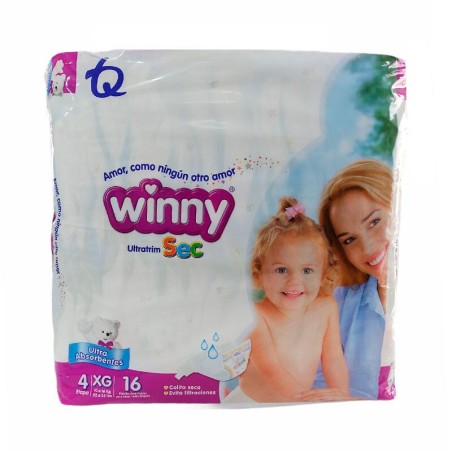 Pañales Winny Ultratrim Etapa 4 16 Und