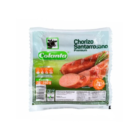 Chorizo  Colanta Santa Rosano 5 Und 250gr