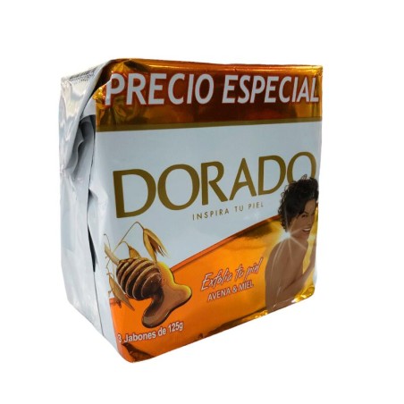 Jabón Dorado Avena y Miel 3 Und 375gr