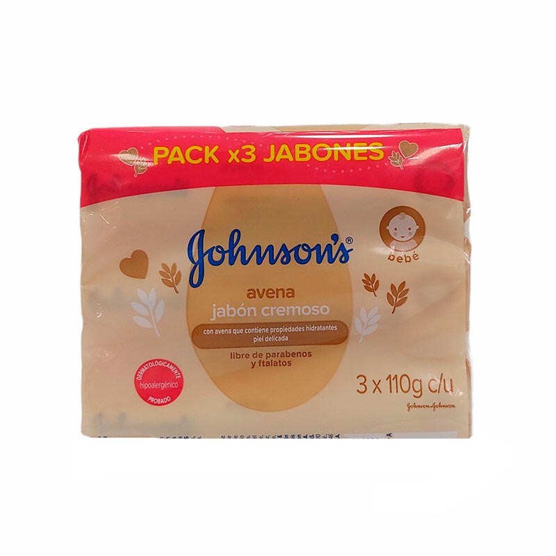 Jabón Johnson's Baby Avena 3 Und 330gr