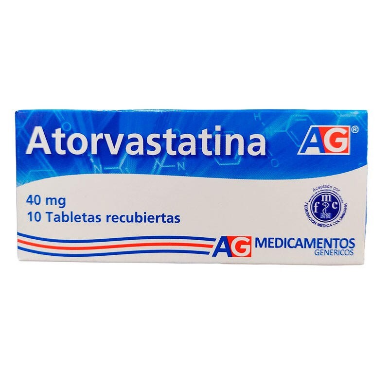 Atorvastatina AG 10 Tabletas 40mg