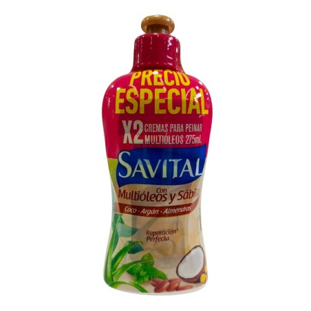 Crema Peinar Savital Multioleos x2Uni De X275mL