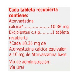 Atorvastatina Momenta 30 Tabletas 10mg