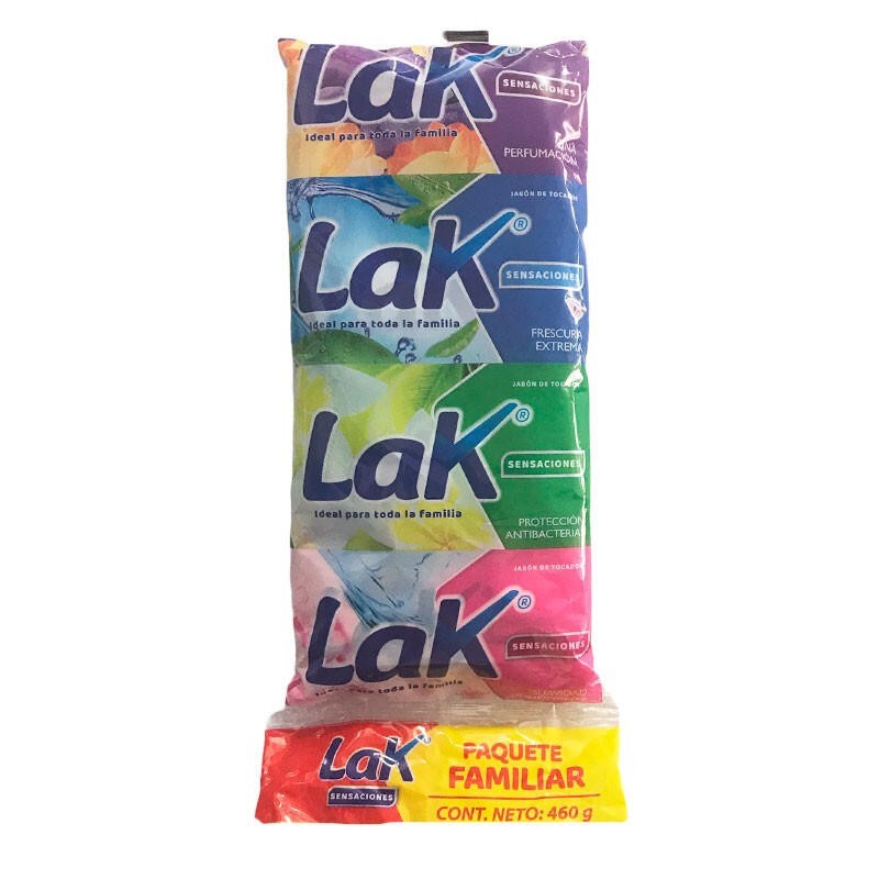 Jabón Lak Sensaciones 4 Und 460gr