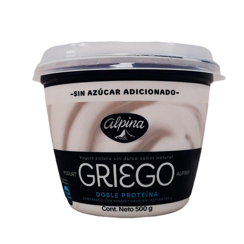 Yogurt Griego Natural Sin Azúcar 500gr