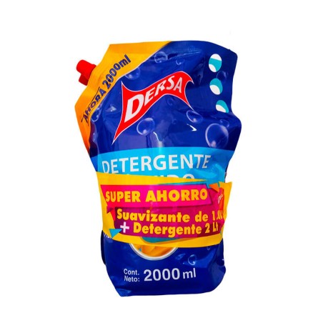 Detergente Liquido Dersa 2000mL + Suavizante 1800mL