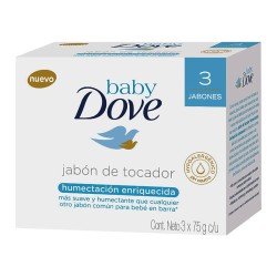 Jabón Baby Dove Humectación Enriquecida 3 Und 225gr