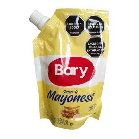 Mayonesa Bary Baja En Grasa Y Calorías Doypack X200G