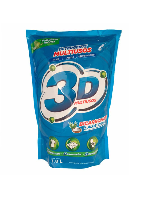 Detergente Líquido 3D 1800ml