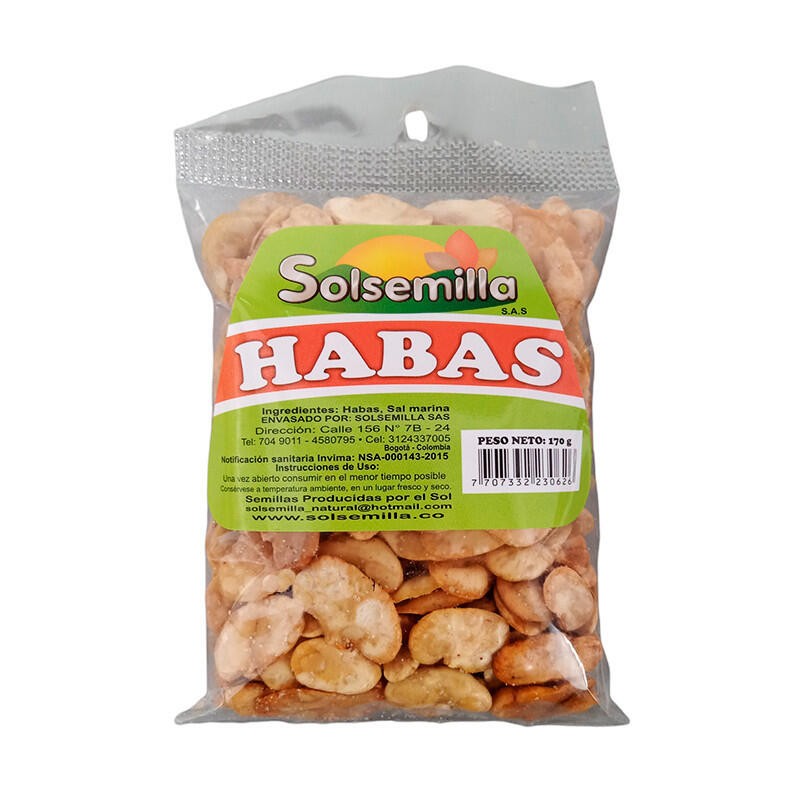 Habas Tostadas Solsemilla 170gr