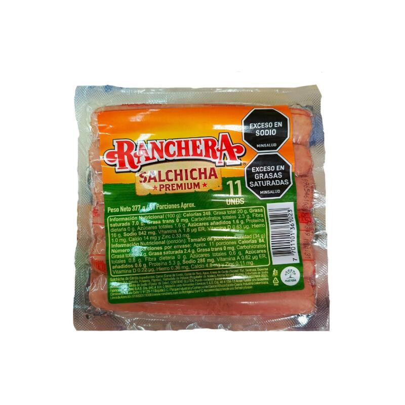 Salchicha Ranchera Zenú X377G