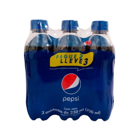 Gaseosa Pepsi 3unds 750mL