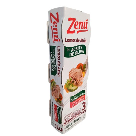 Atún Lomito en Aceite de Oliva Zenú 80gr 3unds