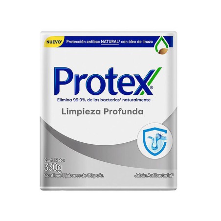 Jabón Protex Limpieza Profunda 3unds 110gr c/u