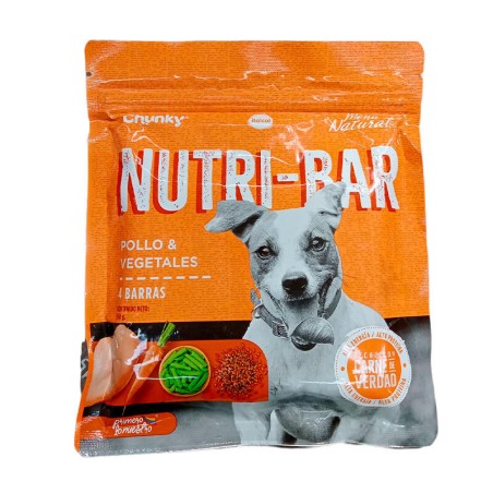 Chunky Nutri-Bar Pollo y Vegetales 4unds 150gr