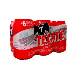 Cerveza Tecate 6unds 355mL