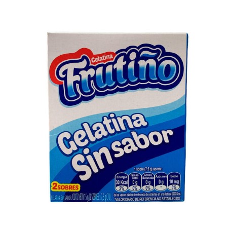 Gelatina Frutiño Sin Sabor 2 Sobres 15gr