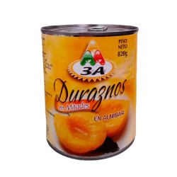 Duraznos en Mitades en Almíbar 3A 820gr