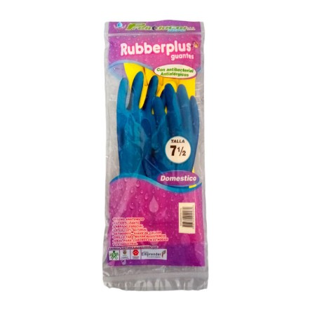 Guantes Rubberplus Domestico Amarrillo Calibre 20 Talla 7 1/2