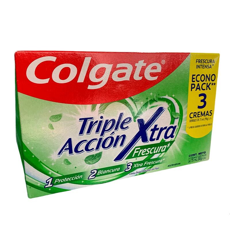 Crema Dental Colgate Triple Acción Extra Frescura 3Und