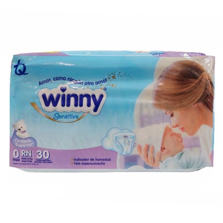 Pañales Winny Sensitive Etapa 0 30 Und