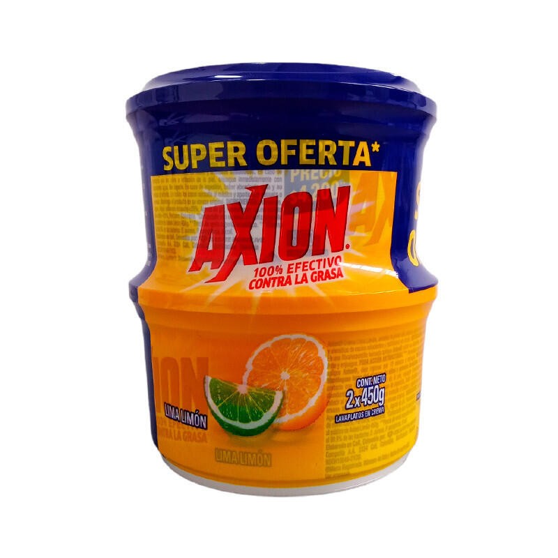 Lavaplatos Axion Lima Limón 2unds 450gr c/u Súper Oferta