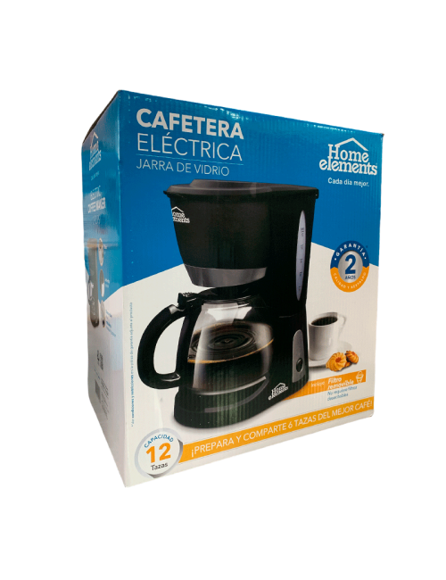 Cafetera Electrica Home Element Negra 12 Tazas HOME ELEMENTS