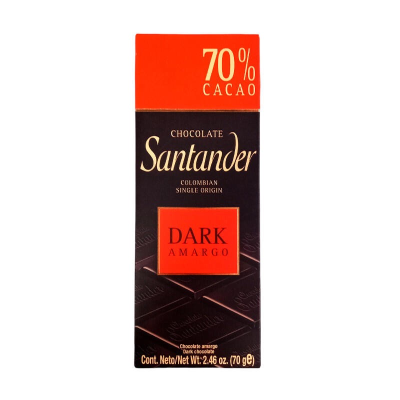 Chocolate Santander 70% Cacao 70gr