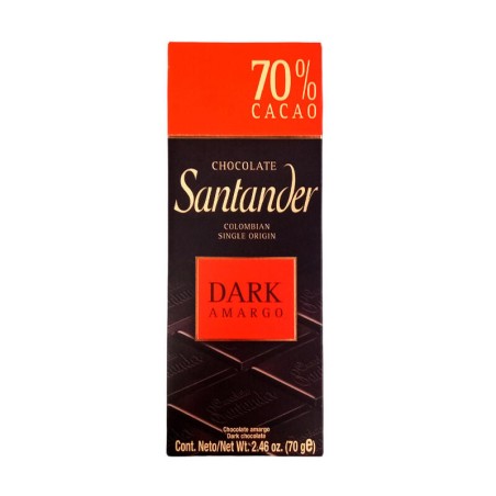 Chocolate Santander 70% Cacao 70gr