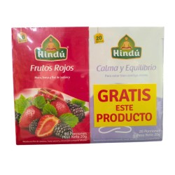 Aromática Hindú Frutos Rojos x20g. Gratis Infusión Calma y Equilibrio x20g.