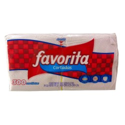 Servilletas Favorita Cortadas x 115gr x 300 Unidades