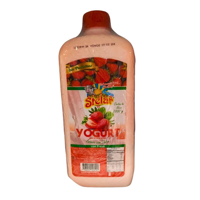 Yogurt Stelar sabor a fresa x2Lt