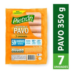 Salchicha De Pavo Pietran 7 Und 350gr