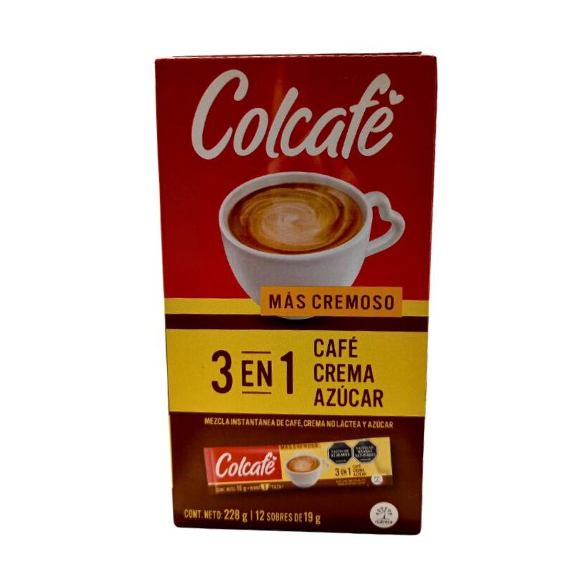 Café Colcafé 3 En 1 (12 Sobres) 228 gr