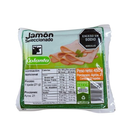 Jamón Colanta X450G  X22Uni